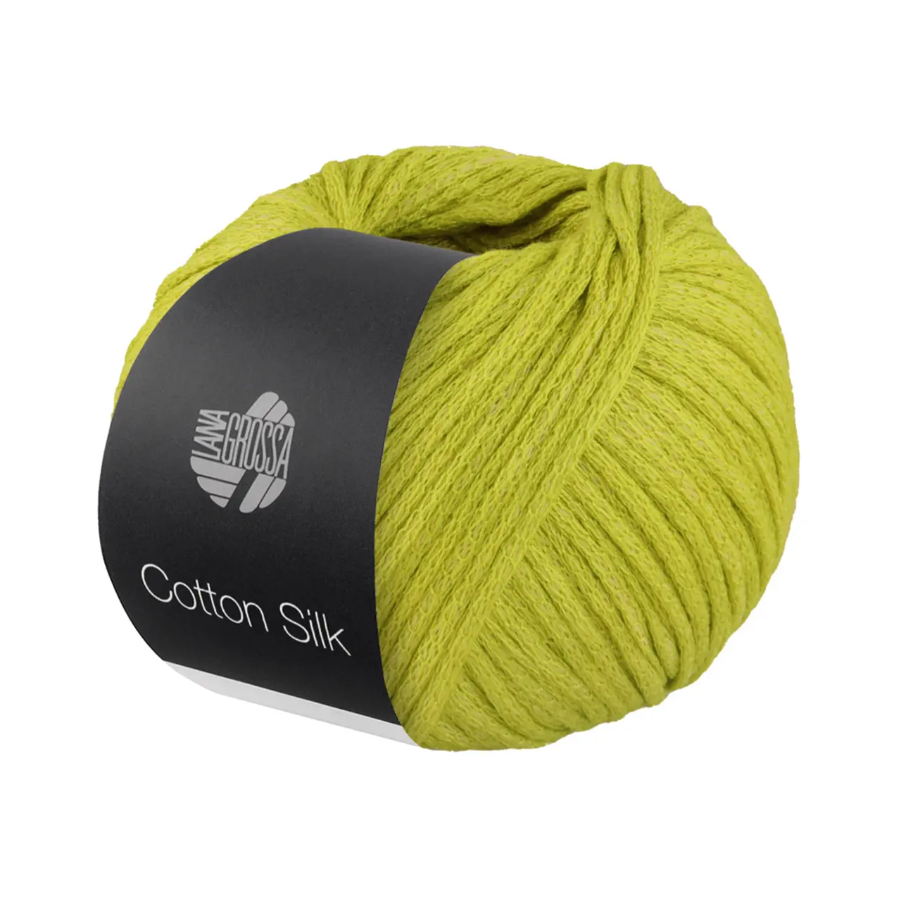 Cotton Silk 17 Pistazie von Lana Grossa. Edles Effektgarn aus Maulbeerseide gefüllt mit Baumwolle