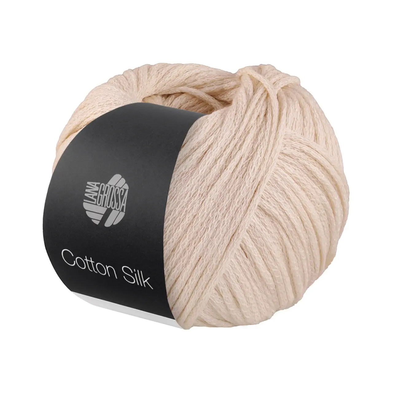 Cotton Silk 9 Hellbeige von Lana Grossa. Edles Effektgarn aus Maulbeerseide gefüllt mit Baumwolle