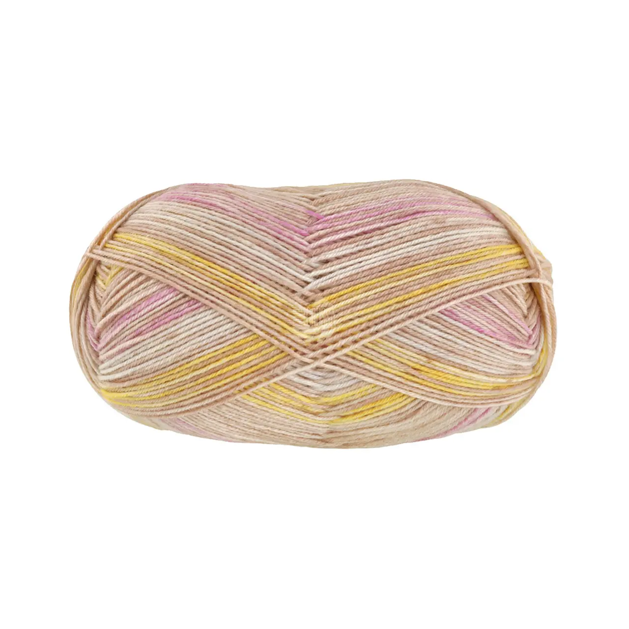 Meilenweit 100 Merino Extrafine Luna 4111 Beige/Camel/Rosa/Gelb von Lana Grossa. Hochwertiges Sockengarn aus extrafeiner Merinowolle waschmaschinenfest