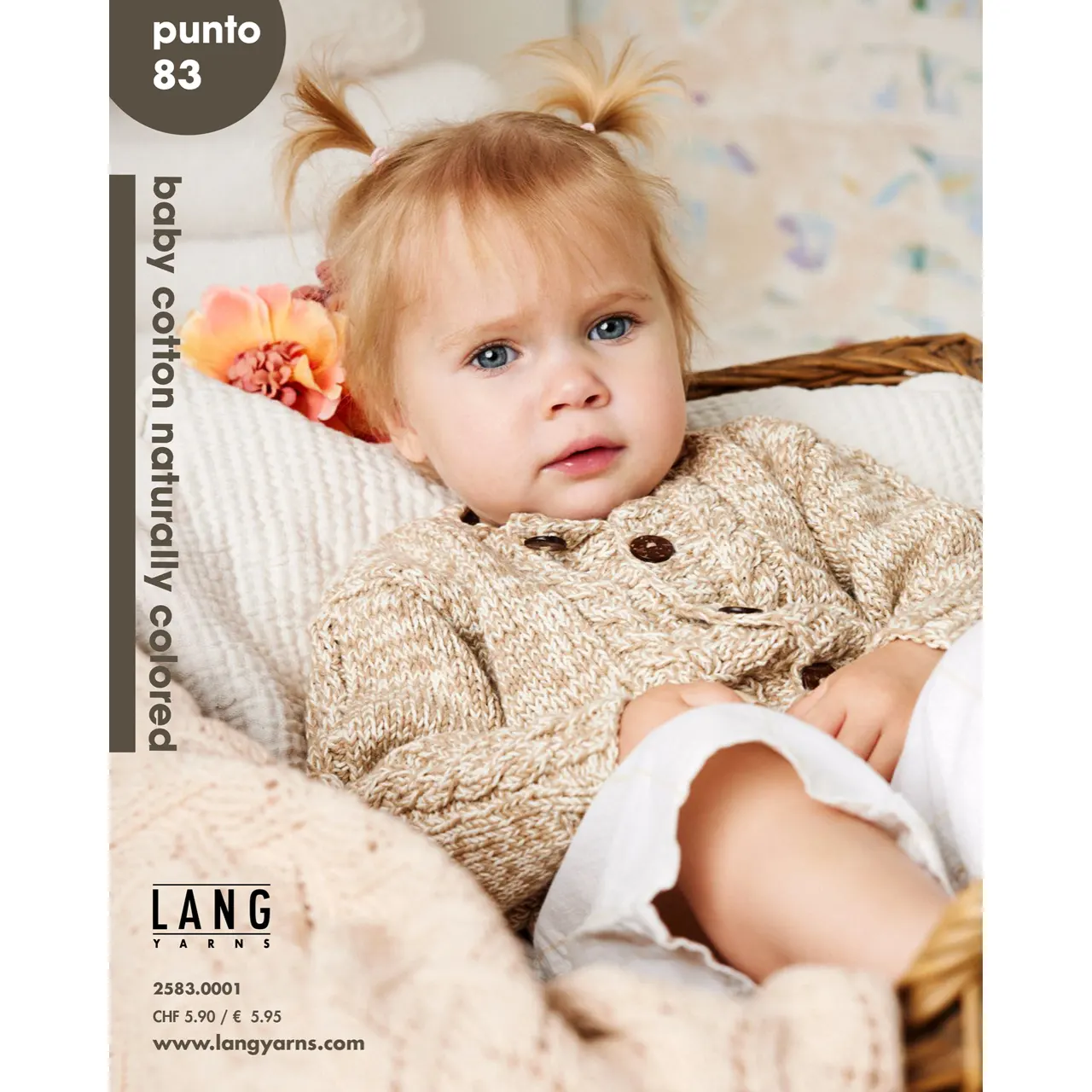 Lang Yarns Magazin Punto 83 Baby Cotton Naturally Colored Frügling/Sommer 2025 mit vielen tollen Modellen bei Wolle & Schönes - Model Siv