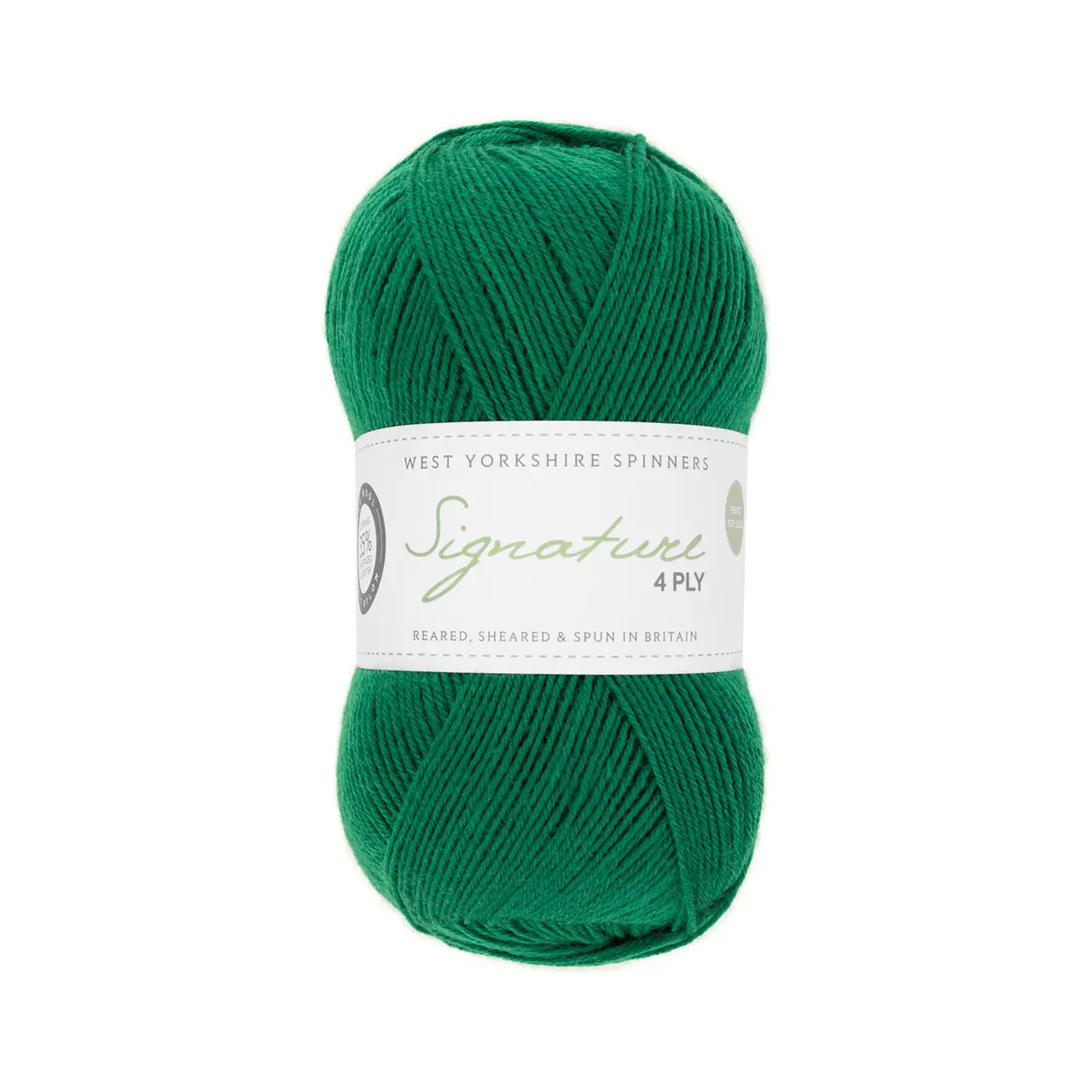 Signature 4-Fach 1006 Spruce von West Yorkshire Spinners. Sehr weiches und strapazierfähiges Garn aus hochwertigen Materialien mit außergewöhnlicher Vielseitigkeit ideal für Socken Schals und Tücher mit schönem Fall. Erhältlich in vielen kräftigen bis natürlichen Unifarben aber auch als selbststreifende Variante inspiriert von leuchtenden Cocktailfarben. Mehrfach als „Bestes Sockengarn“ ausgezeichnet.