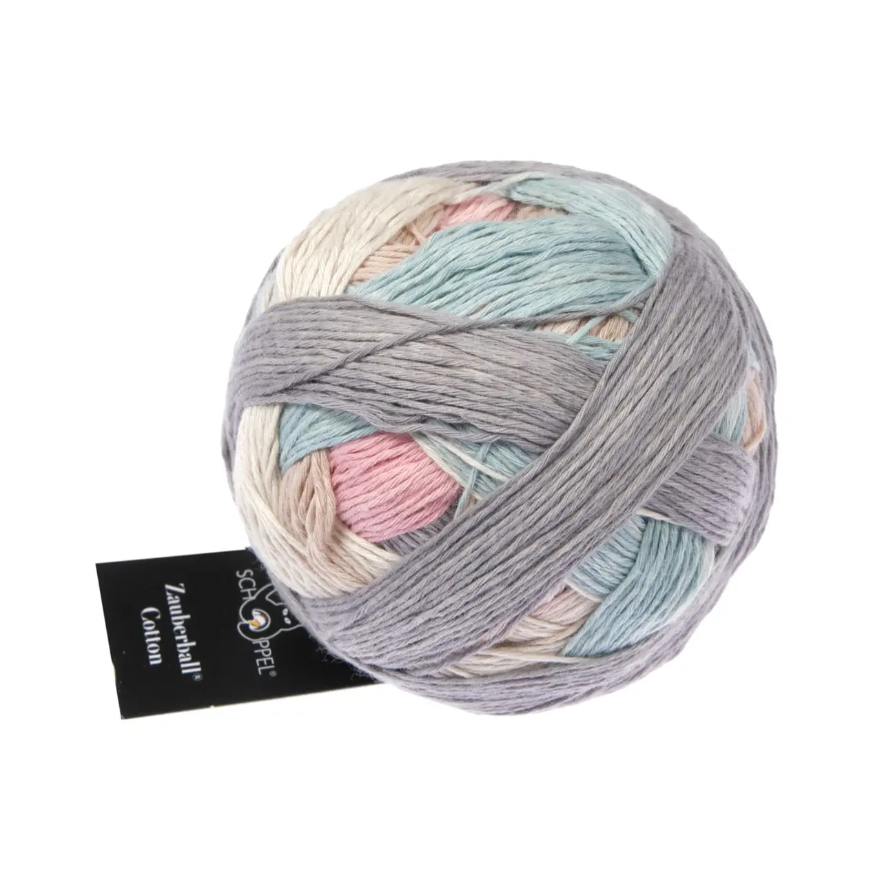 Zauberball® Cotton 2624 Elchtest von Schoppel. Europäisches Baumwollgarn aus griechischem Anbau. Wasser- und resourcenschonende Herstellung in der EU. Der komplette Farbumfang kann länger als ein Knäuel sein.