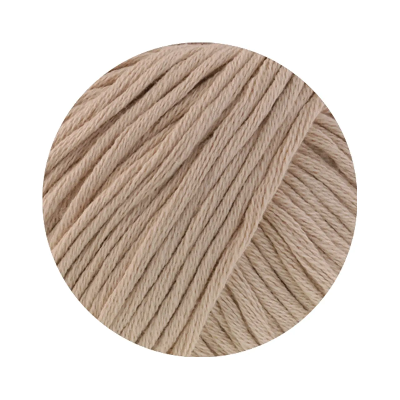 Natural Cotton GOTS 19 Beige von Lana Grossa. Bio-Baumwollgarn in Millefili- Zwirnung