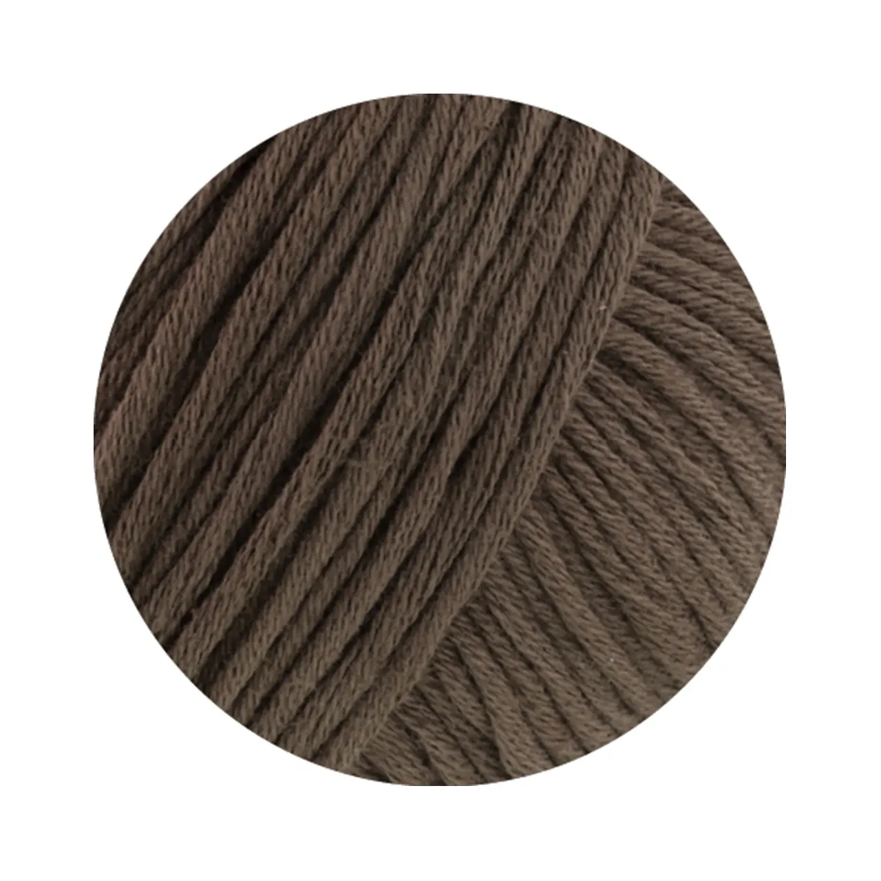 Natural Cotton GOTS 20 Graubraun von Lana Grossa. Bio-Baumwollgarn in Millefili- Zwirnung