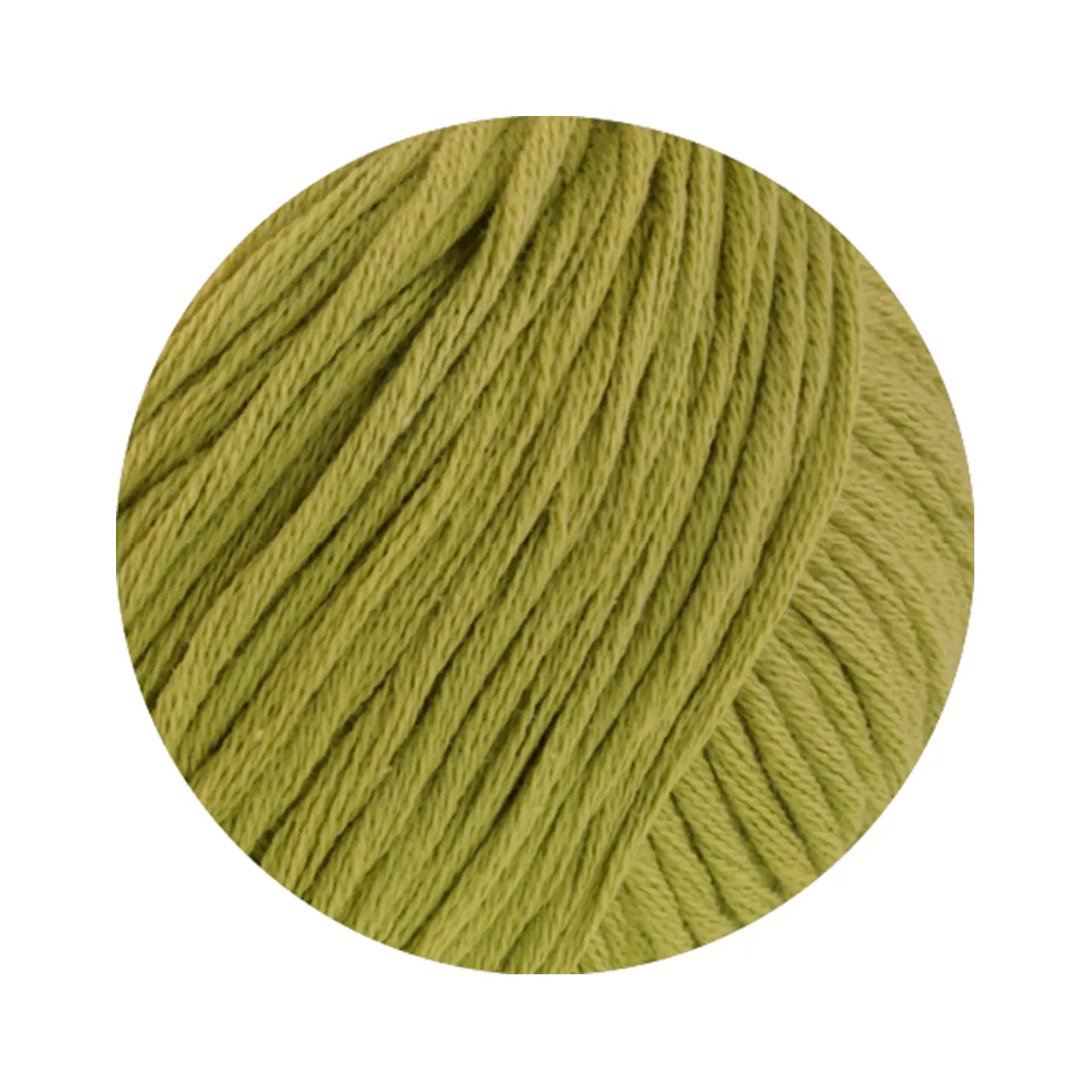 Natural Cotton GOTS 4 Frühlingsgrün von Lana Grossa. Bio-Baumwollgarn in Millefili- Zwirnung