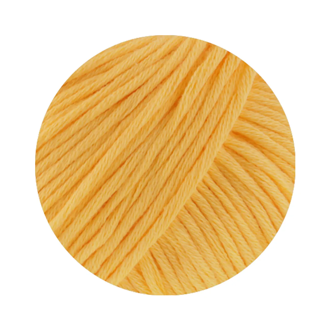 Natural Cotton GOTS 5 Gelb von Lana Grossa. Bio-Baumwollgarn in Millefili- Zwirnung