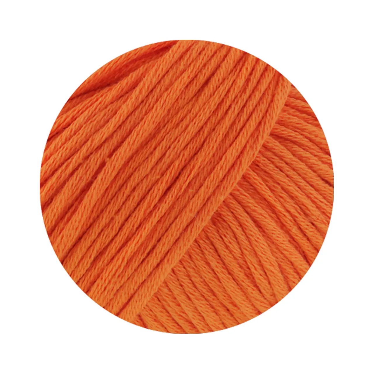 Natural Cotton GOTS 6 Orange von Lana Grossa. Bio-Baumwollgarn in Millefili- Zwirnung