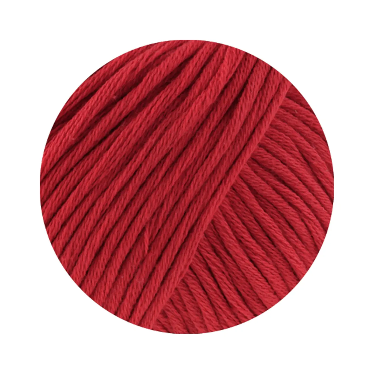Natural Cotton GOTS 7 Rot von Lana Grossa. Bio-Baumwollgarn in Millefili- Zwirnung