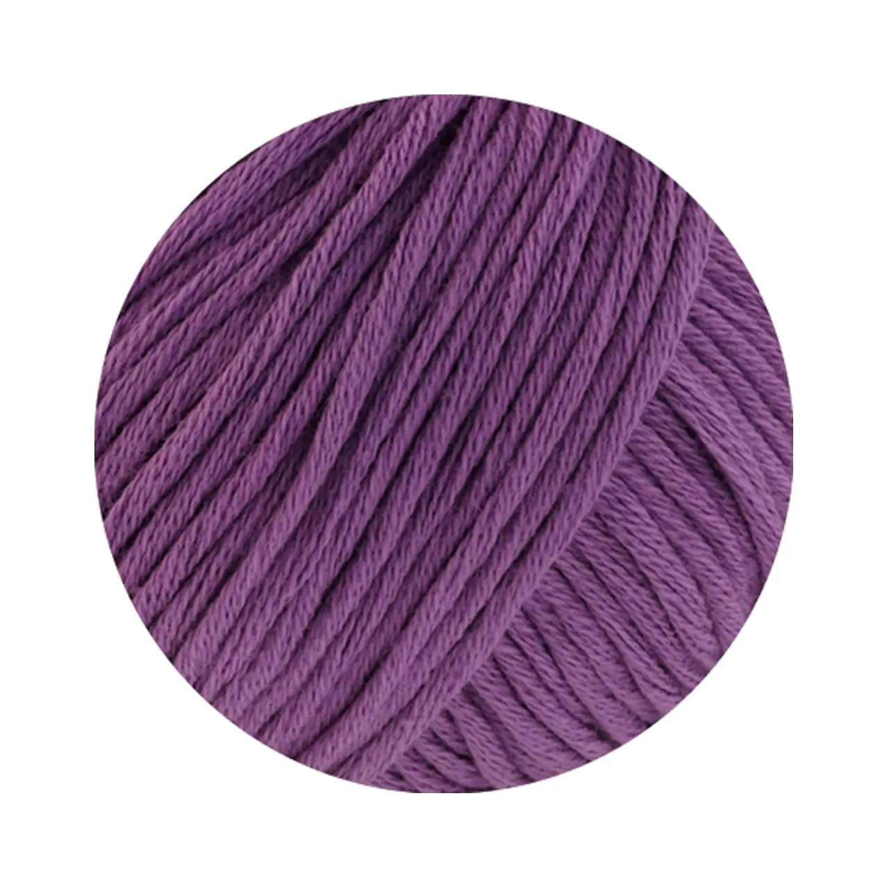 Natural Cotton GOTS 8 Lila von Lana Grossa. Bio-Baumwollgarn in Millefili- Zwirnung
