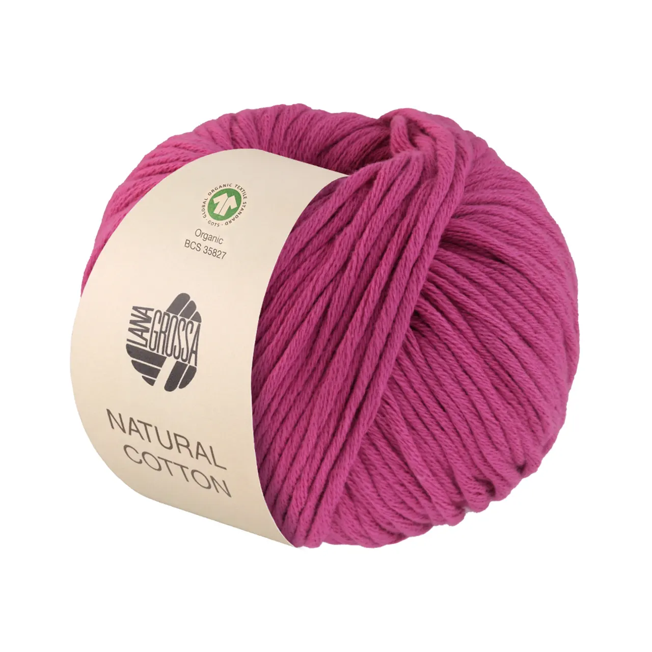 Natural Cotton GOTS 9 Pink von Lana Grossa. Bio-Baumwollgarn in Millefili- Zwirnung