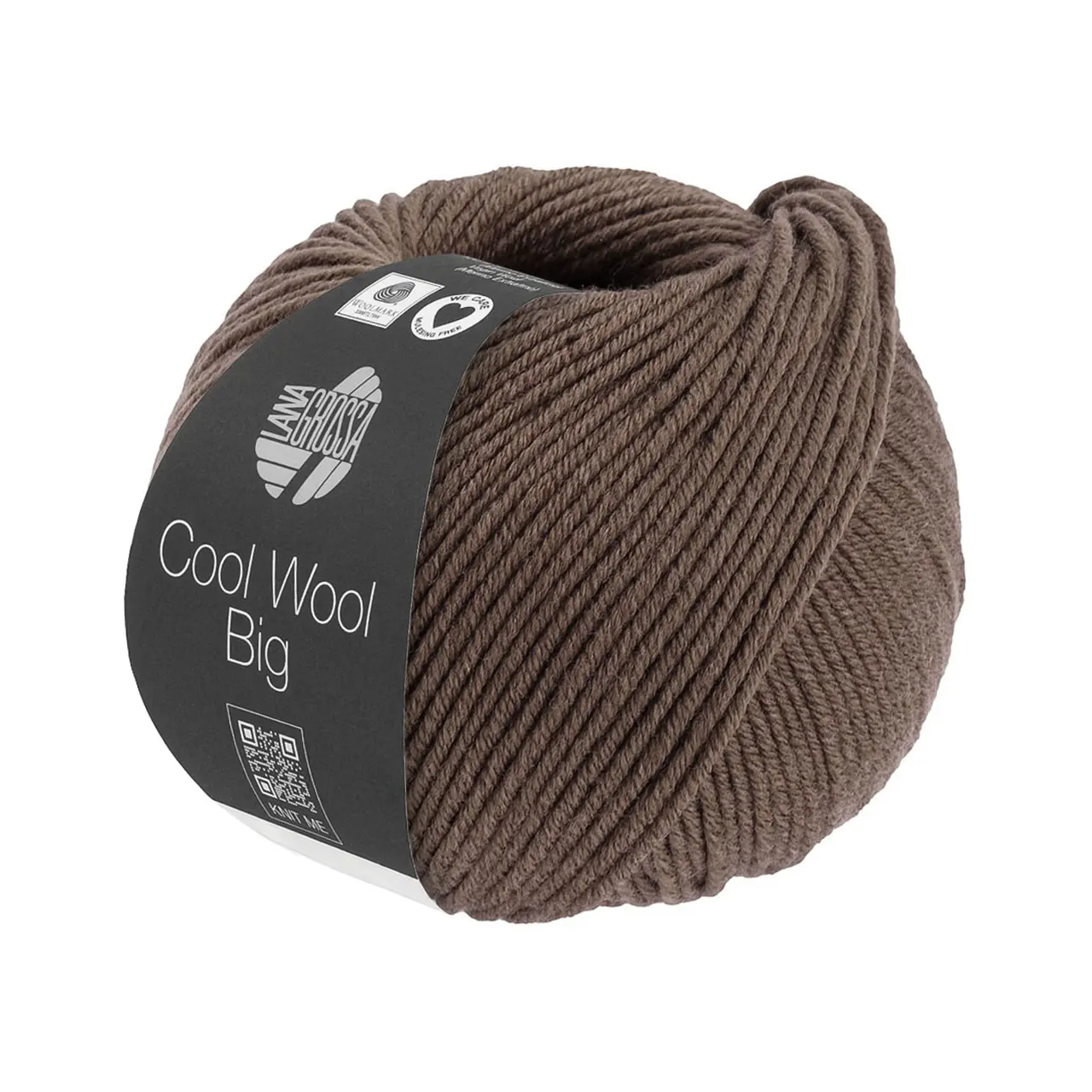 Cool Wool Big Mélange 1635 Kaffeebraun Meliert von Lana Grossa. Extrafeine Merinowolle waschmaschinenfest und filzfrei