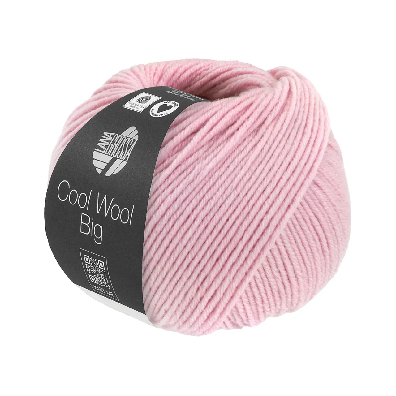 Cool Wool Big Uni 1030 Babyrosa von Lana Grossa. Extrafeine Merinowolle waschmaschinenfest und filzfrei