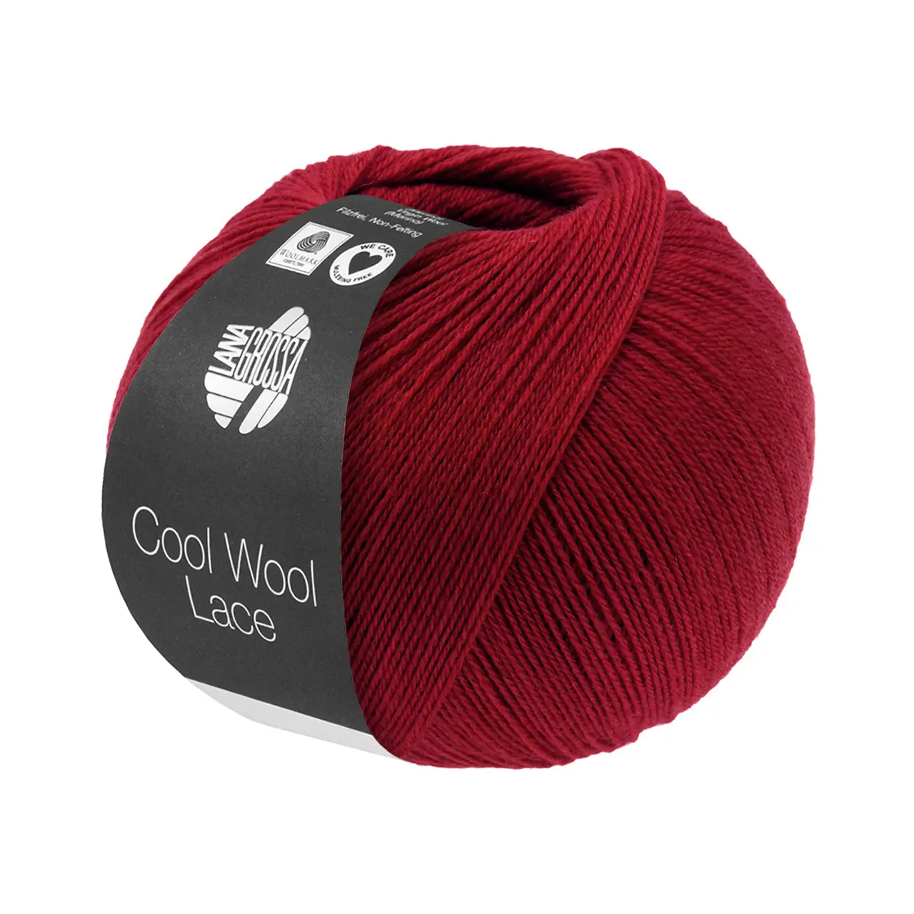 Cool Wool Lace 61 Weinrot von Lana Grossa. Extrafeine Merinowolle waschmaschinenfest und filzfrei