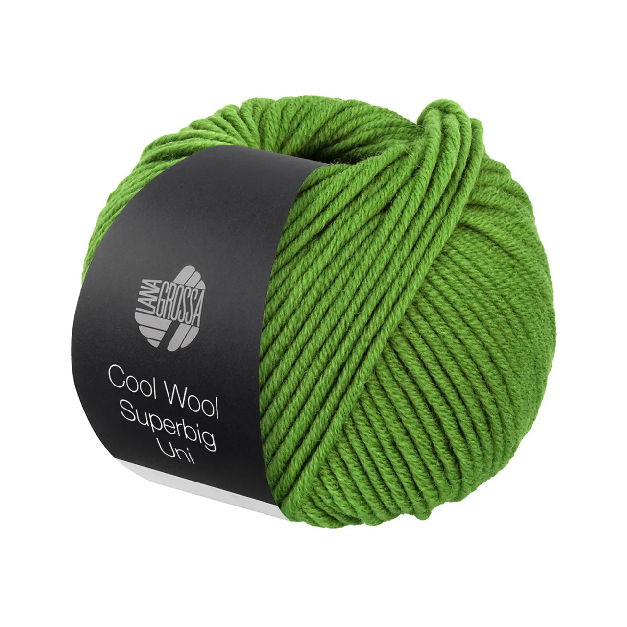Cool Wool Superbig Uni 25 Maigrün von Lana Grossa. Pure extrafeine Merinowolle waschmaschinenfest und filzfrei