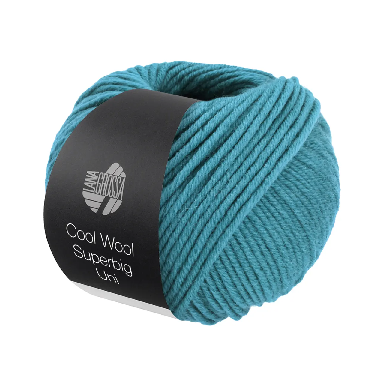 Cool Wool Superbig Uni 31 Türkis von Lana Grossa. Pure extrafeine Merinowolle waschmaschinenfest und filzfrei