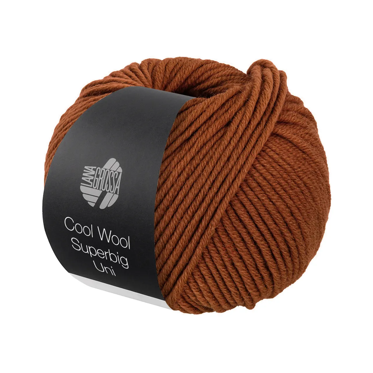 Cool Wool Superbig Uni 39 Rost von Lana Grossa. Pure extrafeine Merinowolle waschmaschinenfest und filzfrei