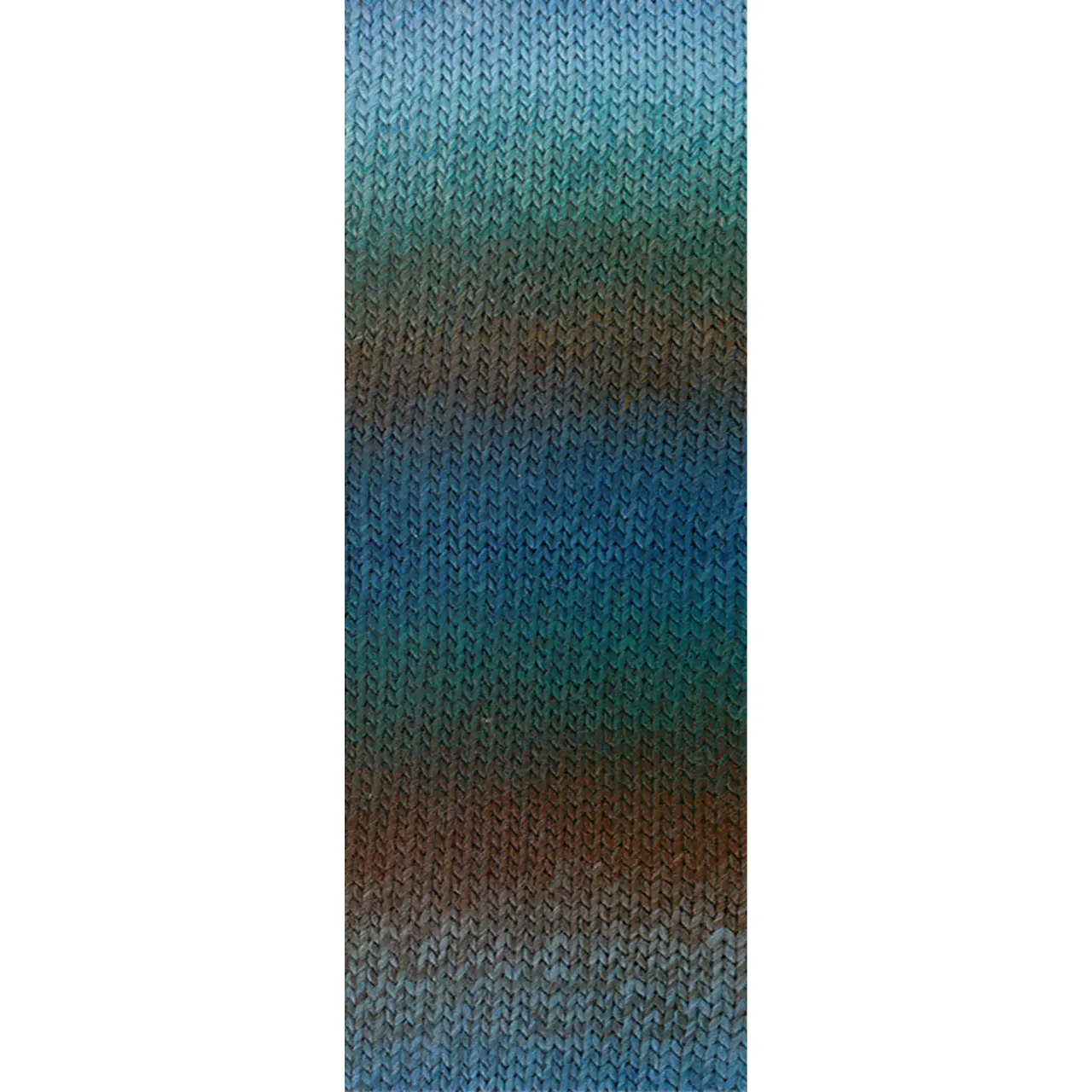 Meilenweit 100 Color Mix Sparks 7615 Graublau/Petrol/Seegrün/Grau-/Dunkelbraun/Blaupetrol von Lana Grossa. Merino-Dochtgarn mit Farbverlauf und Glanzfaden für Socken und mehr waschmaschinenfest
