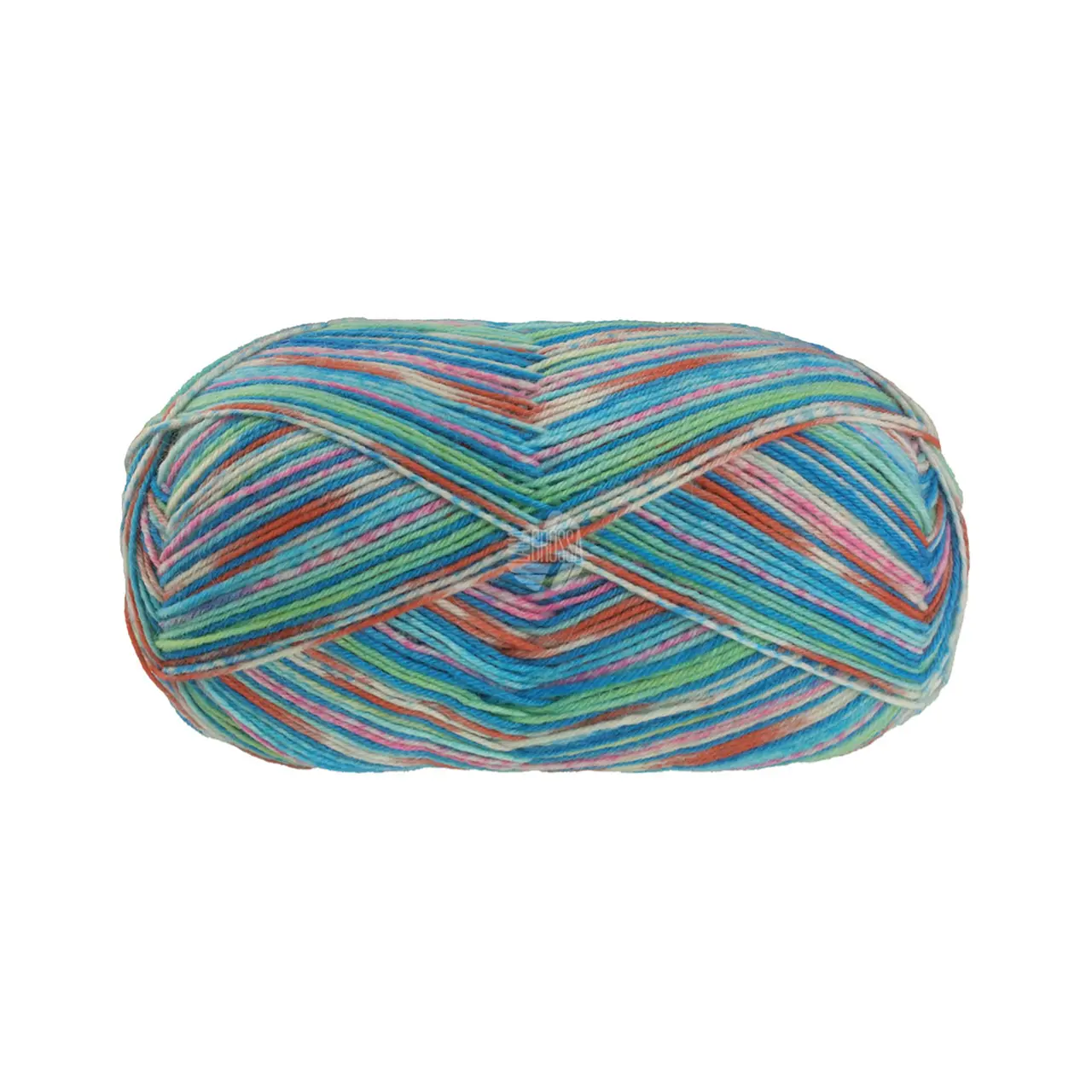 Meilenweit 100 Piccata 4807 Petrolblau/Zartgrün/Ecru/Türkis/Rost/Rosa/Vanille von Lana Grossa. Sockenklassiker waschmaschinenfest garantiert filzfrei extra strapazierfähig