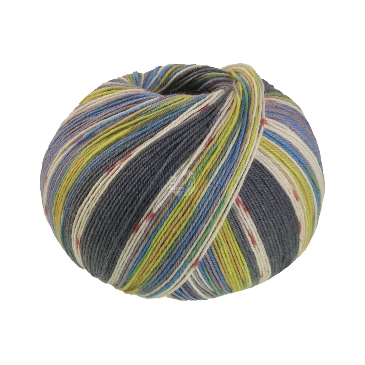 Meilenweit 100 Seta Giappone 3387 Dunkelgrau/Ecru/Terrakotta/Limette/Mausgrau/Pistazie/Azurblau von Lana Grossa.