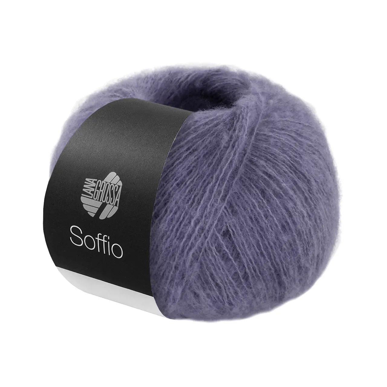 Soffio 34 Blauviolett von Lana Grossa. Flauschiges Lace-Garn aus Merino- & Baumwolle mit Kaschmiranteil