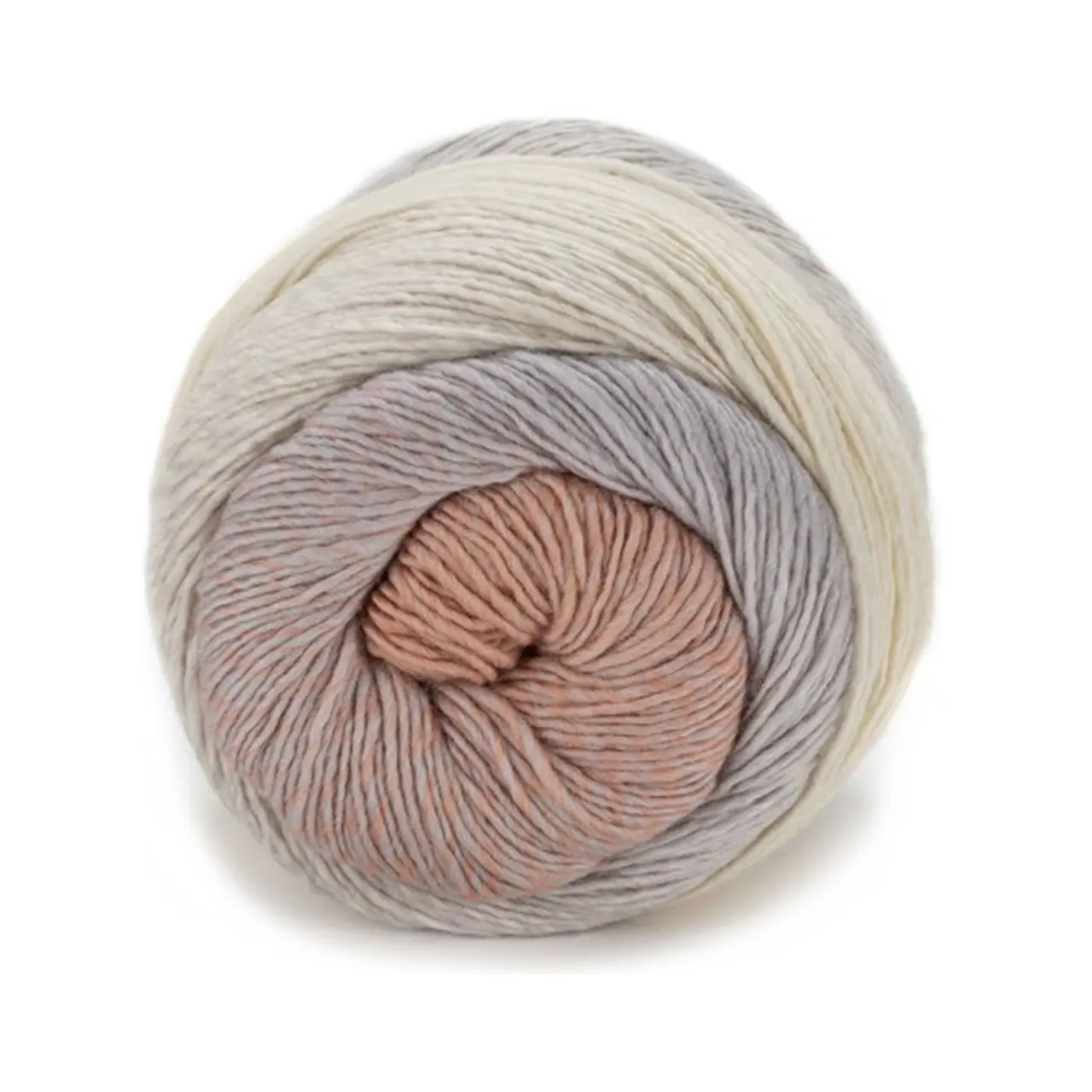 Poema Cashmere 100 Natur/Grau/Altrosa von Laines Du Nord. Hier vereint sich die edelste Faser Kaschmir mit feinster Premium-Merinowolle um das eleganteste Gedicht des Strick-Universums zu komponieren.