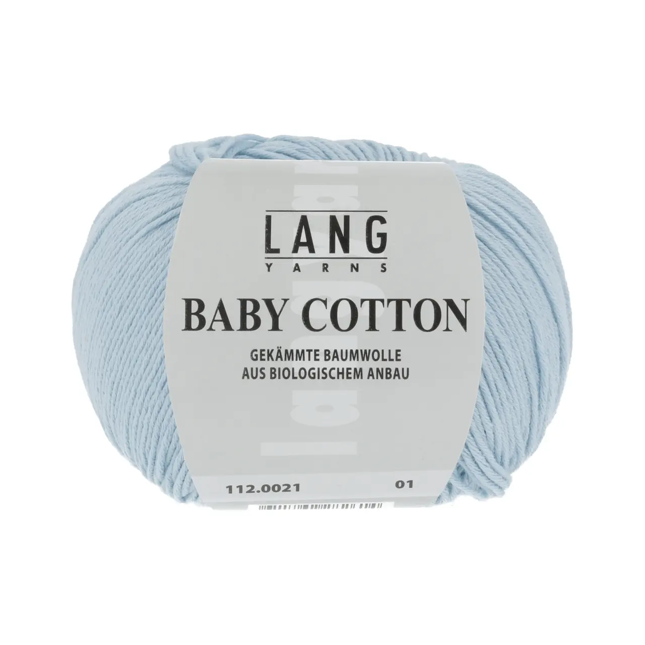 Baby Cotton 21 Himmelblau von Lang Yarns. Feine langstaplige Baumwolle aus kontrolliert biologischem Anbau.