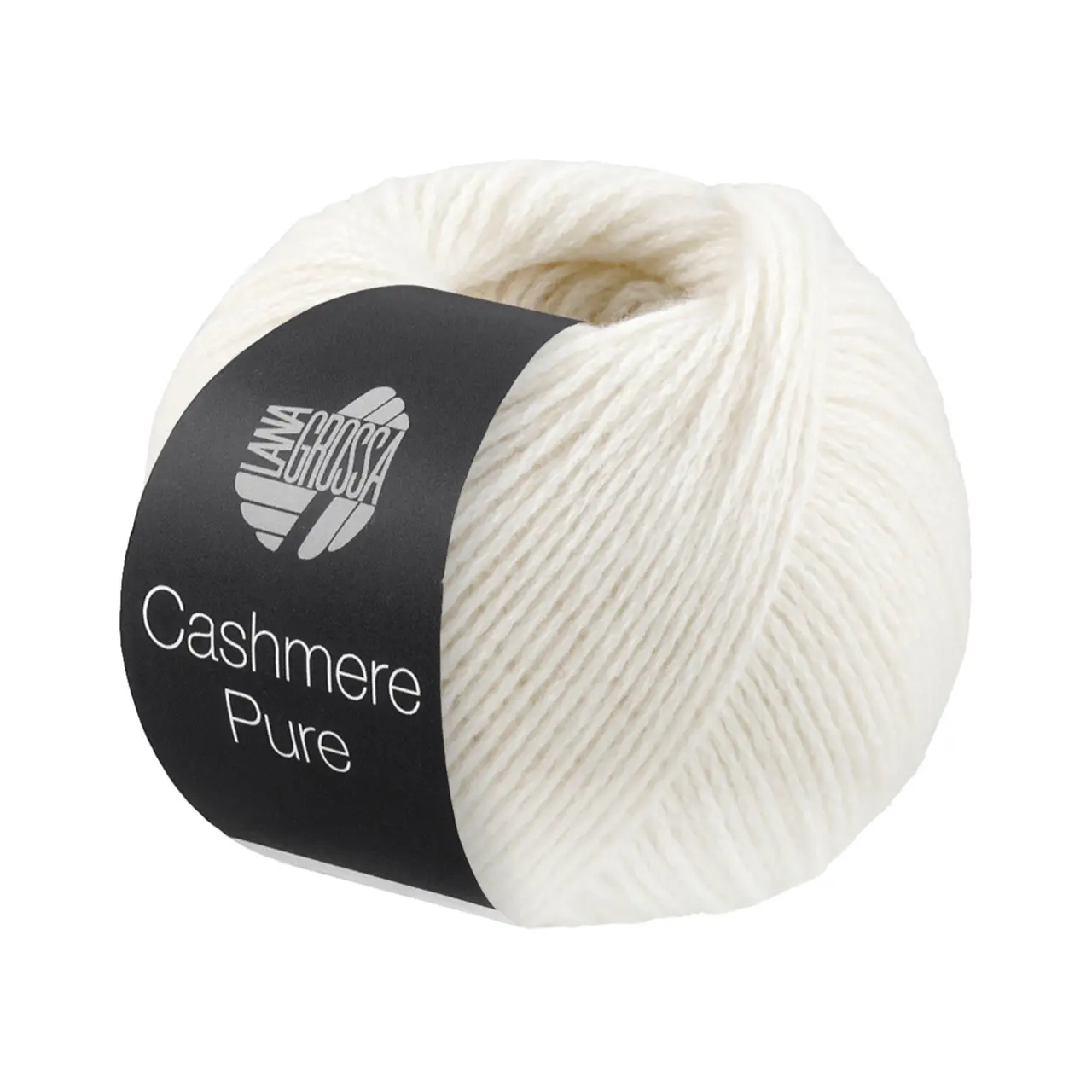 Cashmere Pure 9 Weiß von Lana Grossa. Klassisch verzwirntes reines Kaschmirgarn