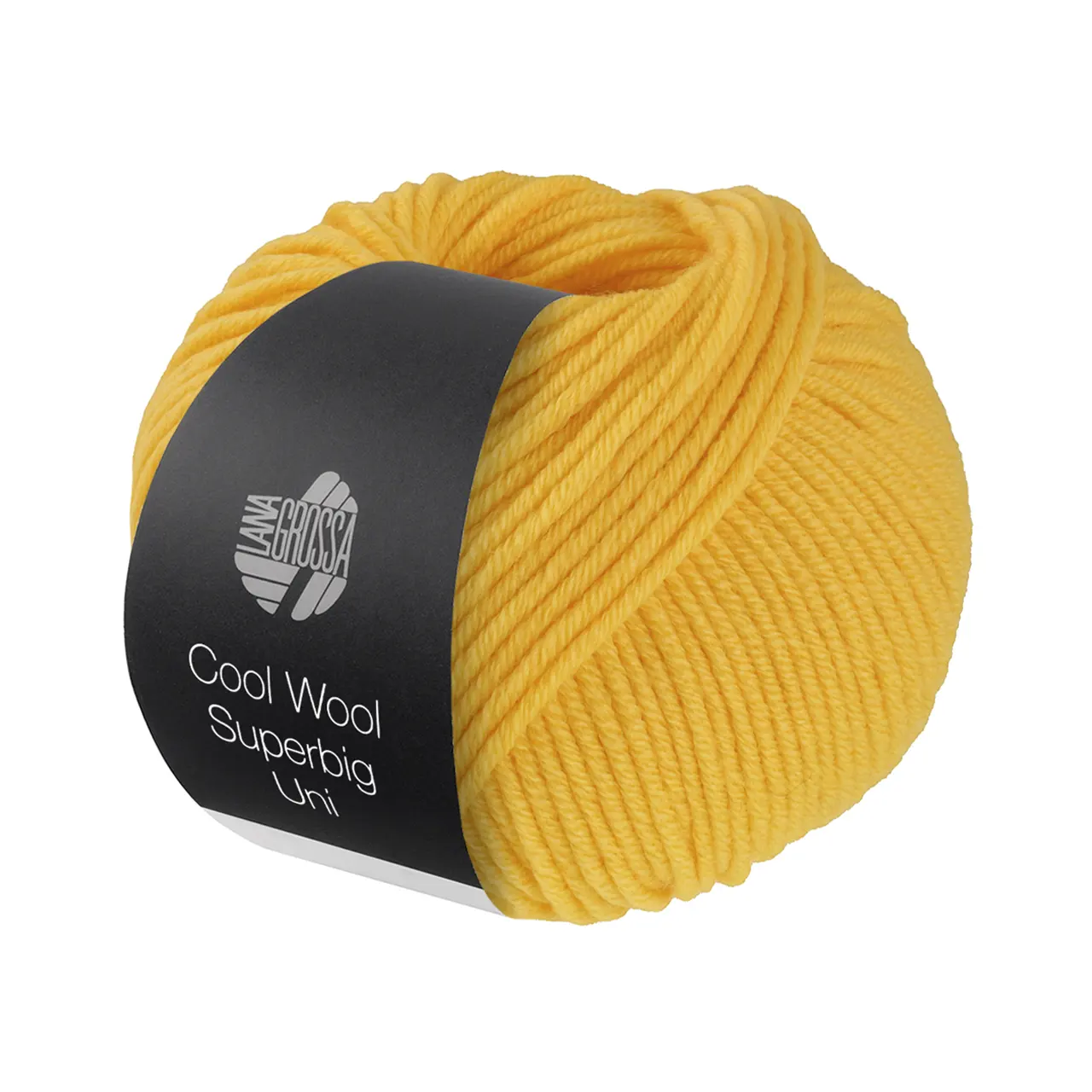Cool Wool Superbig Uni 11 Gelb von Lana Grossa. Pure extrafeine Merinowolle waschmaschinenfest und filzfrei