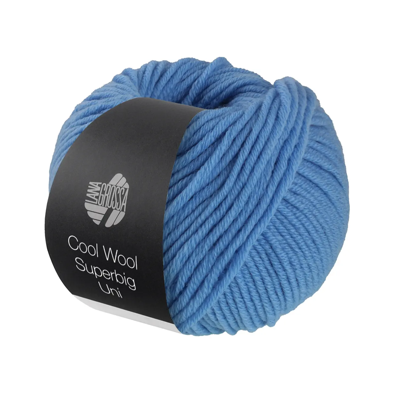 Cool Wool Superbig Uni 20 Himmelblau von Lana Grossa. Pure extrafeine Merinowolle waschmaschinenfest und filzfrei