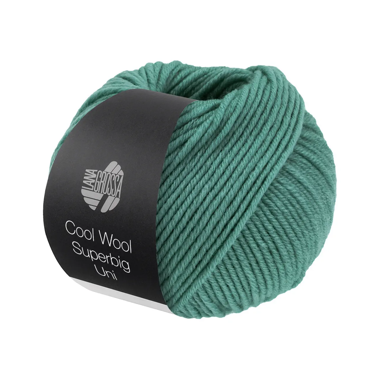 Cool Wool Superbig Uni 30 Helles Seegrün von Lana Grossa. Pure extrafeine Merinowolle waschmaschinenfest und filzfrei