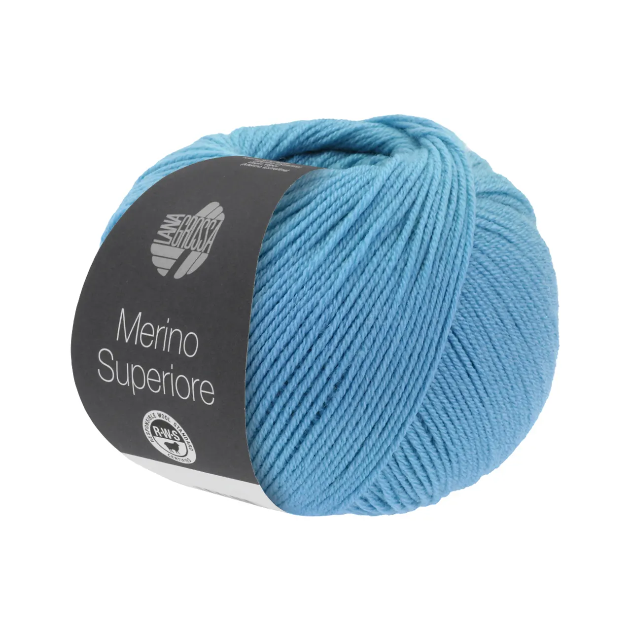 Merino Superiore 47 Himmelblau von Lana Grossa. Pure extrafeine Merinowolle waschmaschinenfest und filzfrei