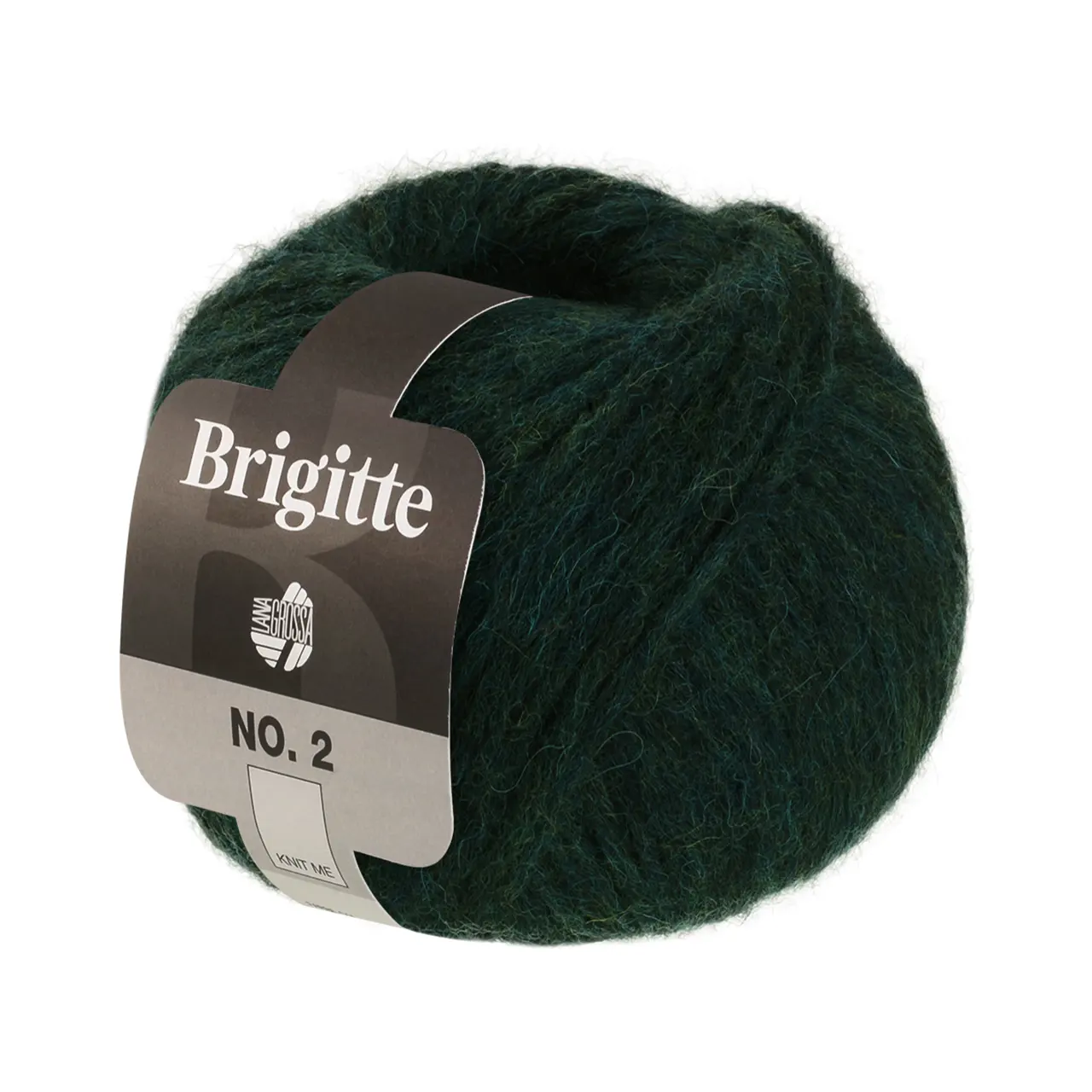 Brigitte No. 2 73 Schwarzgrün von Lana Grossa. Edle Netzgarnstruktur aus Alpaka und Baumwolle