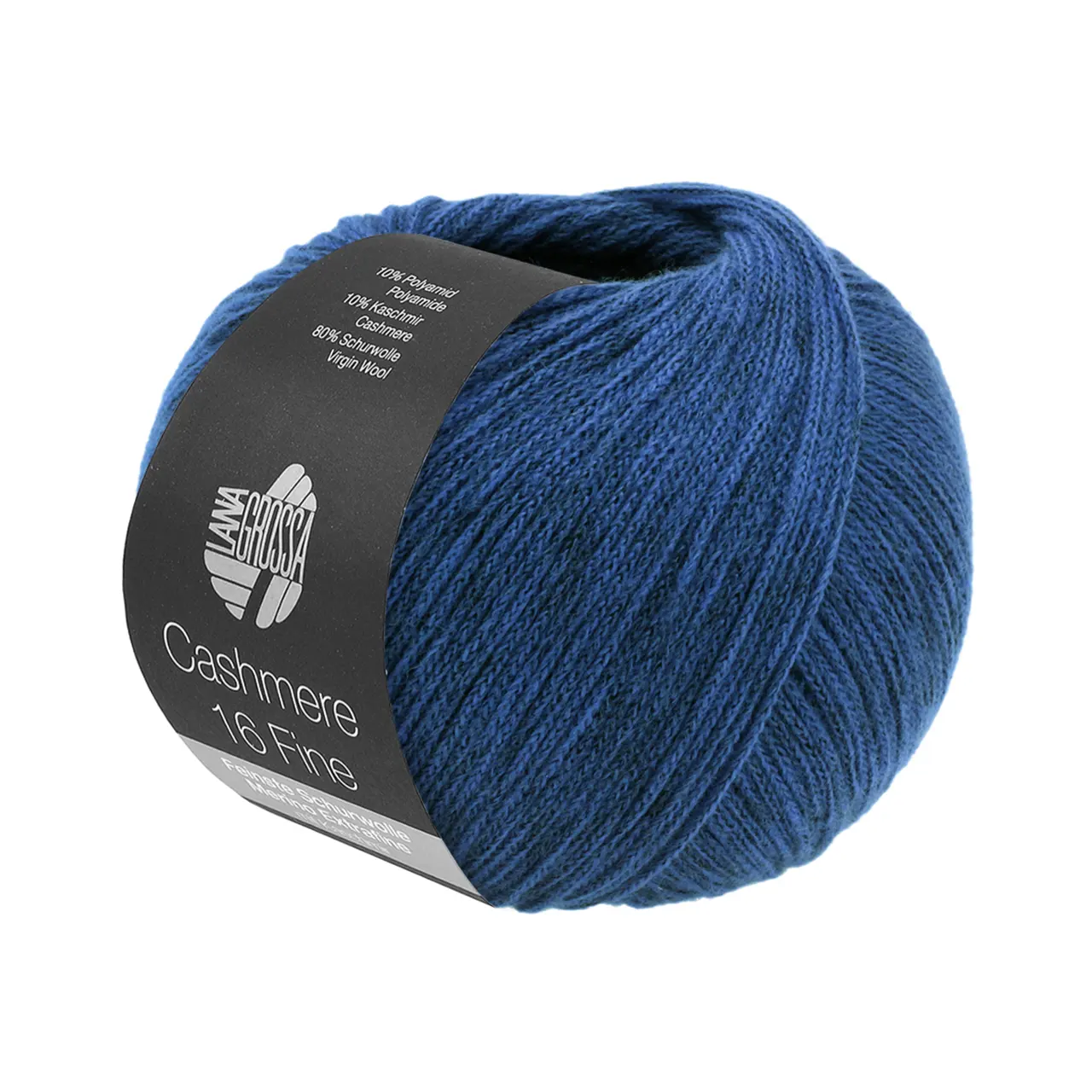 Cashmere 16 Fine 65 Tintenblau von Lana Grossa. Kettengarn aus Kaschmir- und Merinowolle