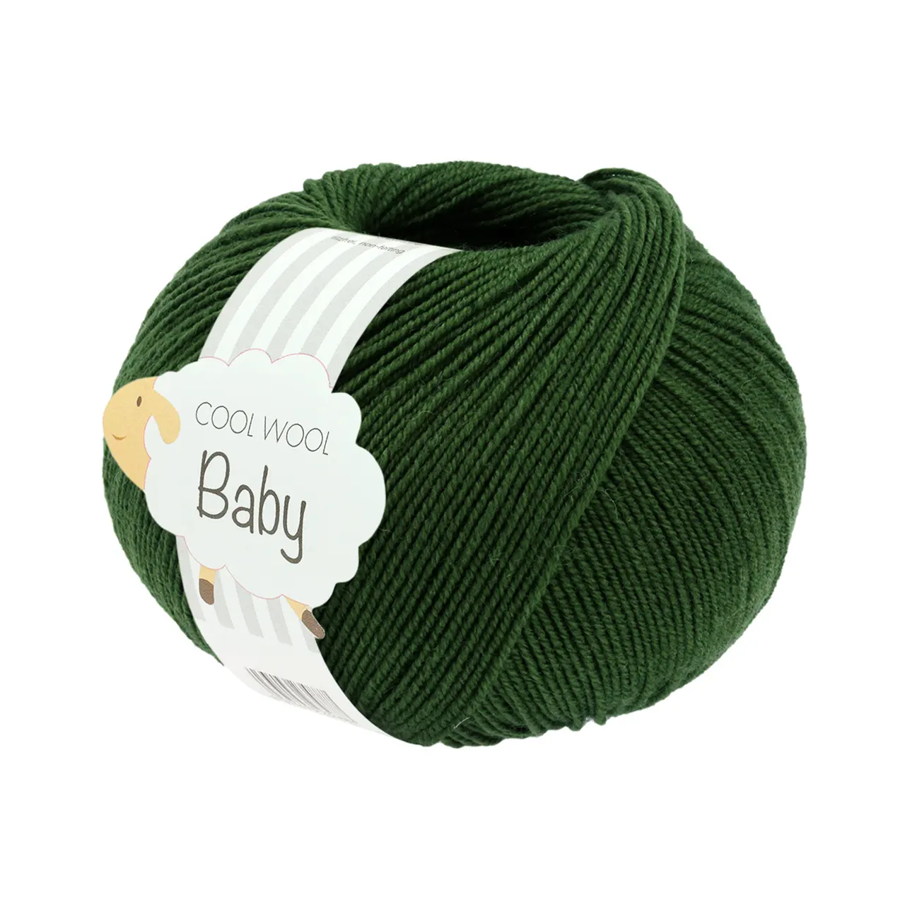 Cool Wool Baby Uni 336 Dunkelgrün von Lana Grossa. 100% Schurwolle Merino filzfrei