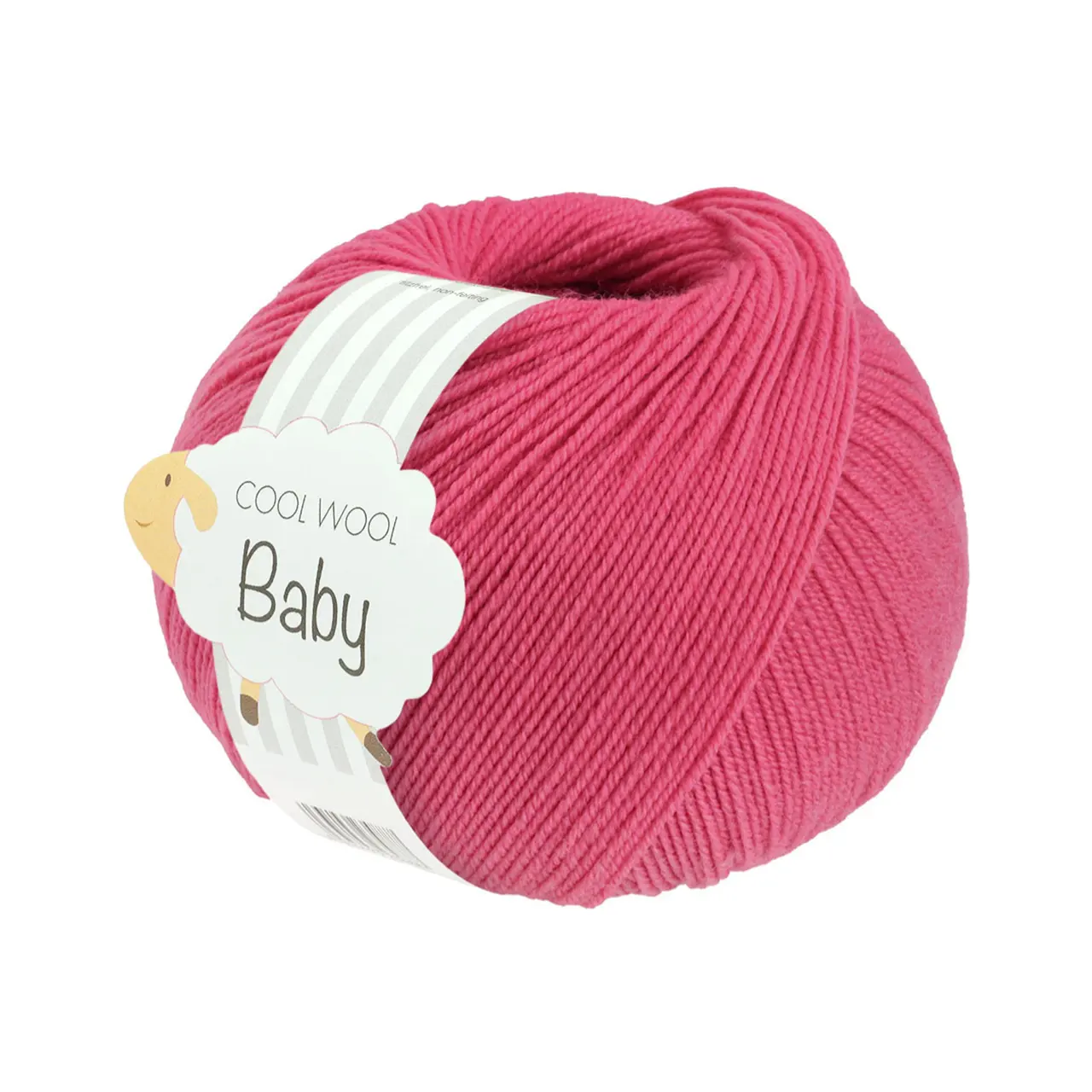 Cool Wool Baby Uni 341 Himbeer von Lana Grossa. 100% Schurwolle Merino filzfrei