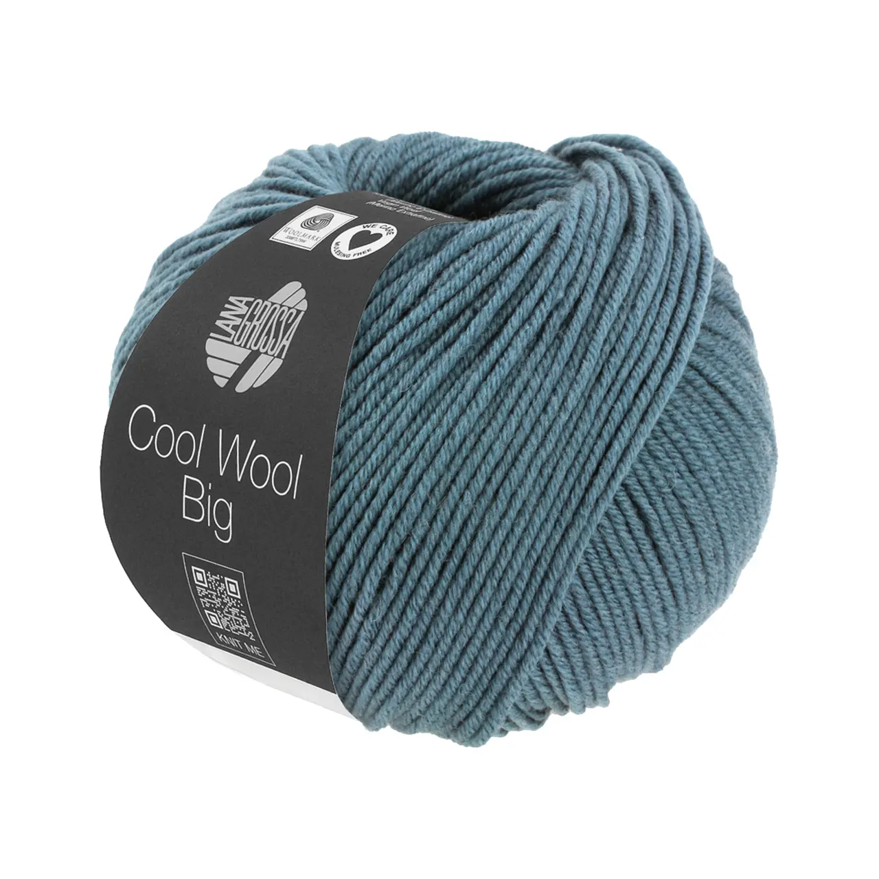 Cool Wool Big Mélange 1633 Taubenblau Meliert von Lana Grossa. Extrafeine Merinowolle waschmaschinenfest und filzfrei