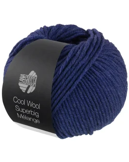 Cool Wool Superbig Mélange <br/>208&nbsp;Dunkelblau Meliert