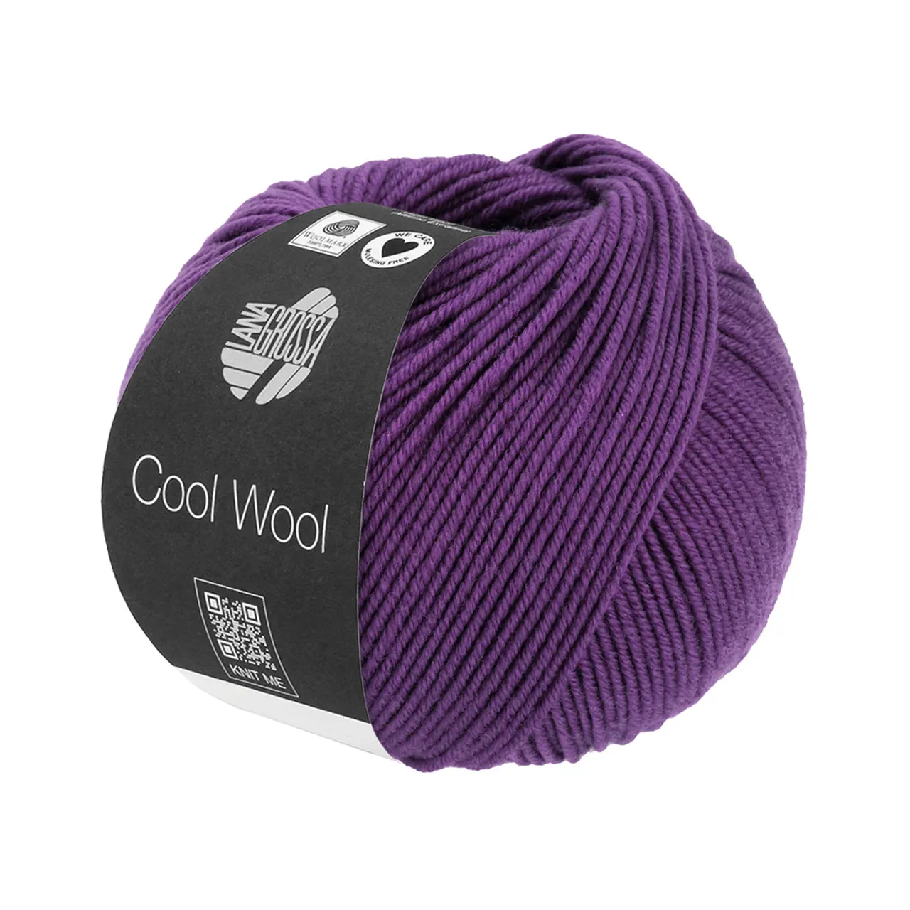 Cool Wool Uni 2109 Aubergine von Lana Grossa. Extrafeine Merinowolle waschmaschinenfest und filzfrei
