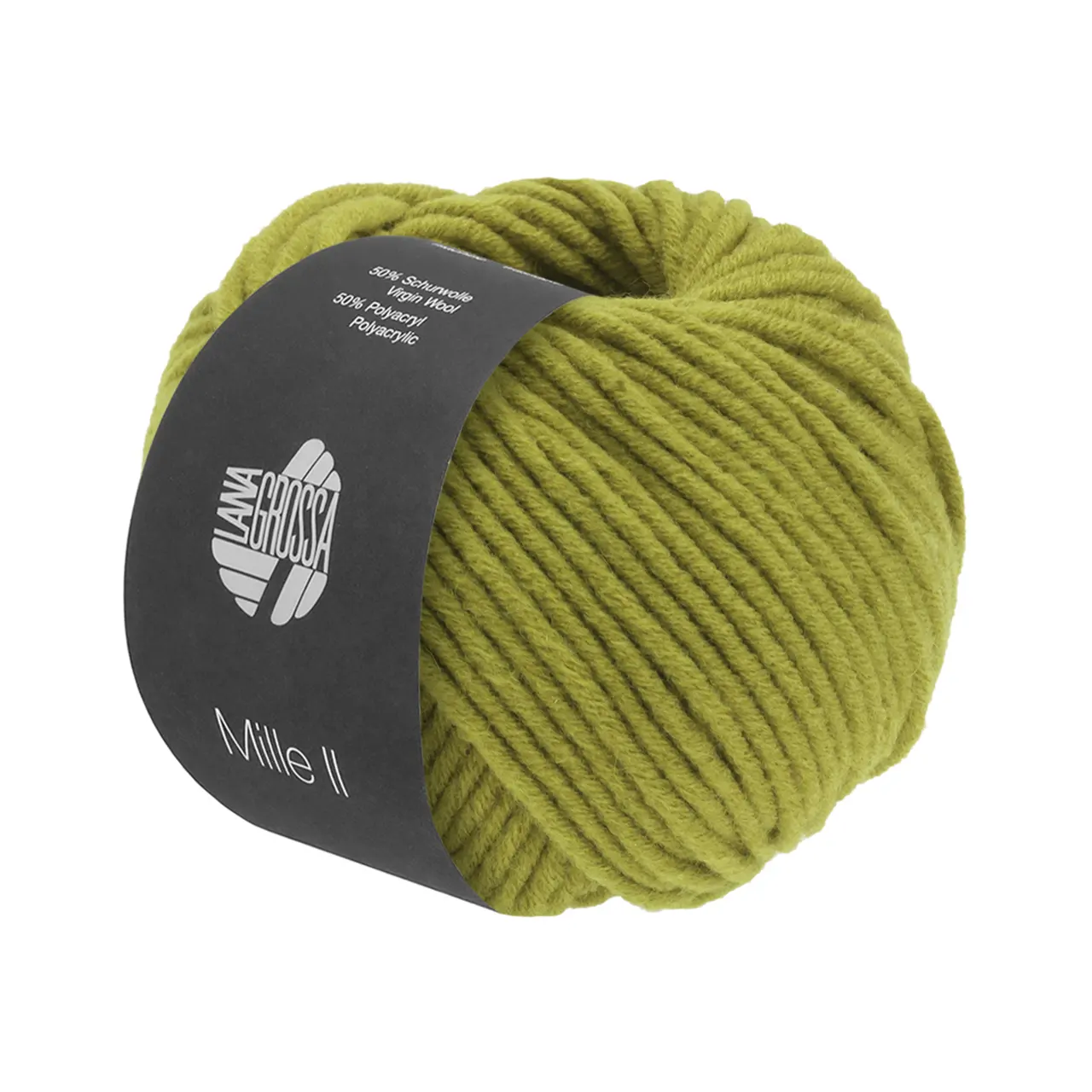 Mille II 173 Pistazie von Lana Grossa. Strapazierfähiges Mischgarn mit Merinowolle waschmaschinenfest