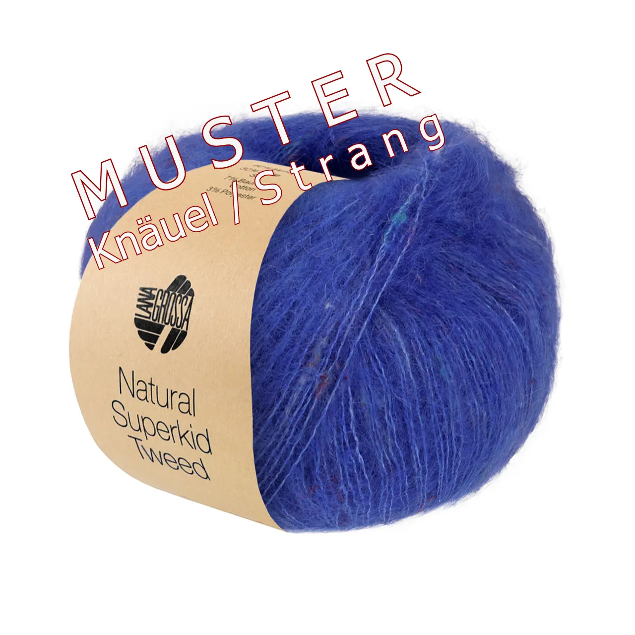 Natural Superkid Tweed 636 Mausgrau von Lana Grossa. Feines Lace-Garn aus Superkid Mohair mit Seide und zarten Tweednoppen