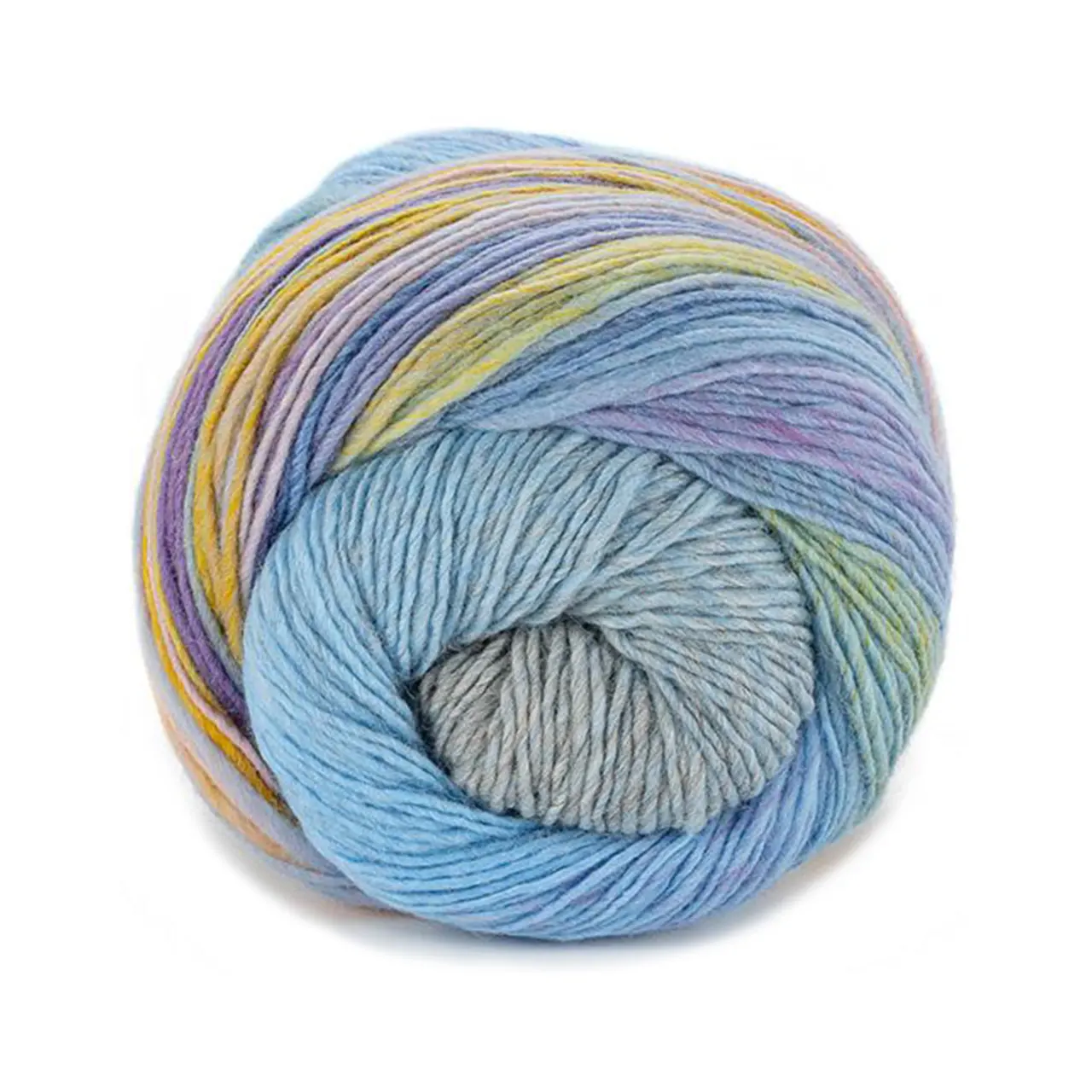 Poema Color 706 Grau/Hellblau/Gelb/Orange/Violett​ von Laines Du Nord. Tauche ein in ein kreatives Farbenspiel