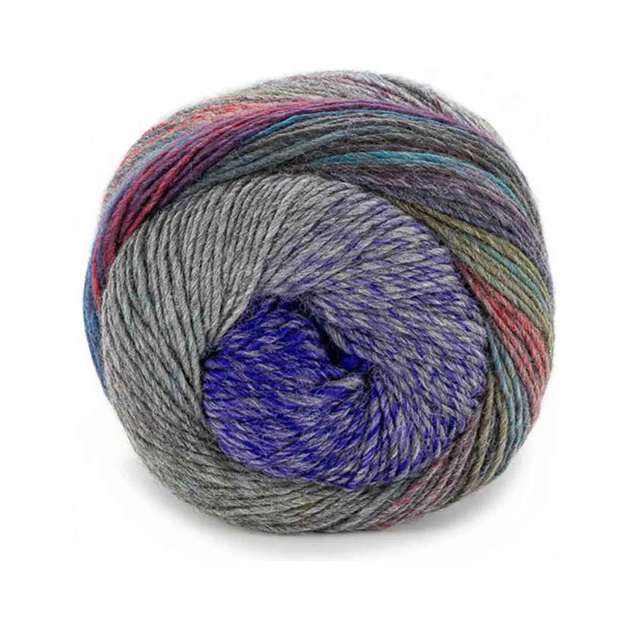 Poema Color 707 Indigo/Grau/Rot/Grün/Blau/​Bordeaux von Laines Du Nord. Tauche ein in ein kreatives Farbenspiel