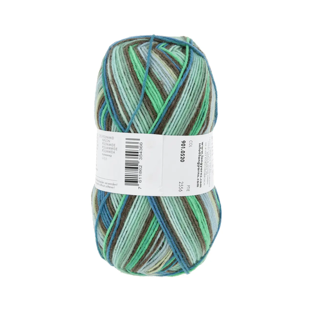 Super Soxx Color 4-Fach 520 Grün/Blau 1145 I Will Survive von Lang Yarns.