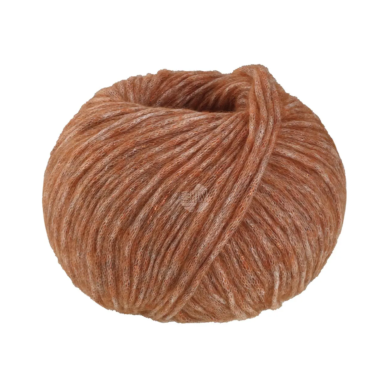 Lucciola 10 Kupferrot von Lana Grossa. Effektgarn aus Alpaka- und Merinofasern mit Metallglanz