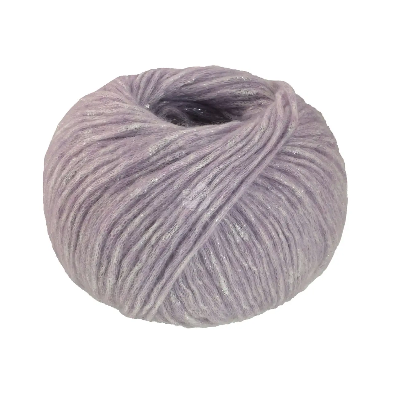 Lucciola 14 Blasslila von Lana Grossa. Effektgarn aus Alpaka- und Merinofasern mit Metallglanz