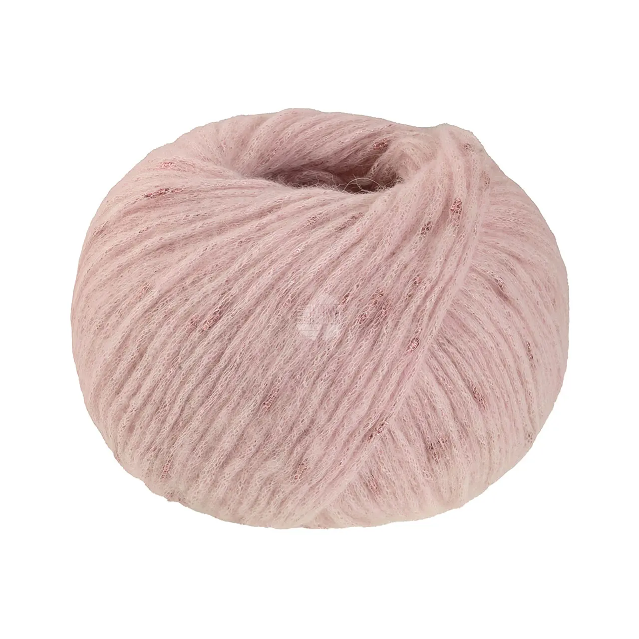 Lucciola 8 Zartrosa von Lana Grossa. Effektgarn aus Alpaka- und Merinofasern mit Metallglanz