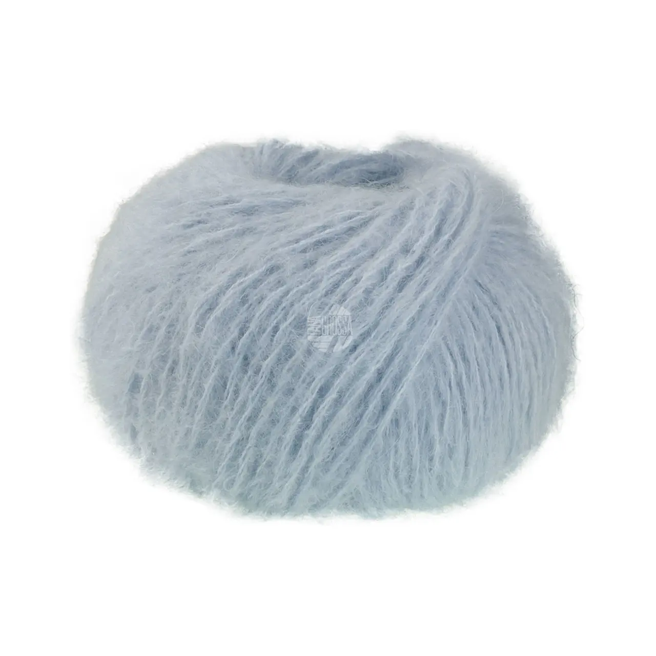 Mohair Di Gio 10 Pastellblau von Lana Grossa. Locker verzwirntes Garn aus superfeinen Merinofasern und Superkid Mohair