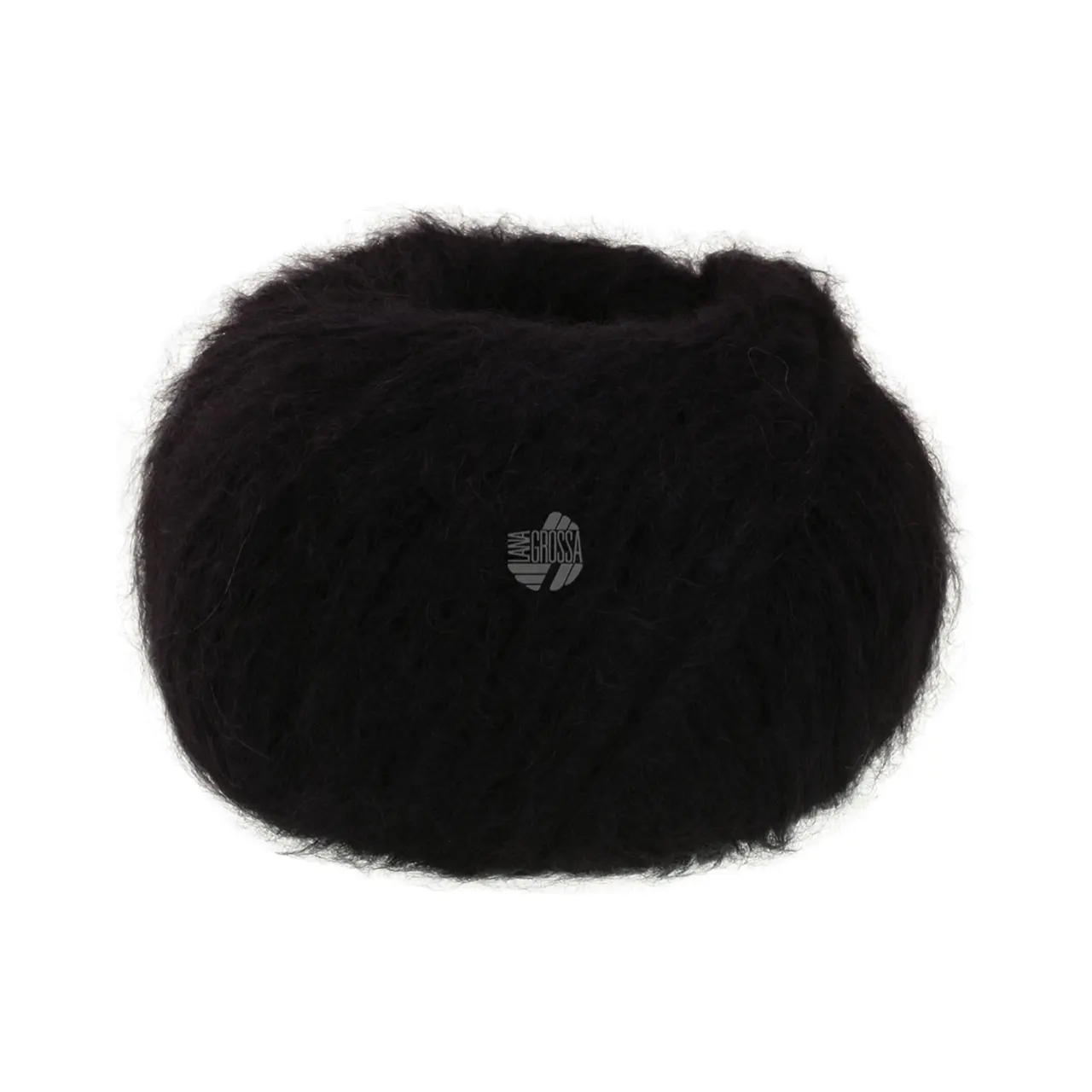 Mohair Di Gio 16 Schwarz von Lana Grossa. Locker verzwirntes Garn aus superfeinen Merinofasern und Superkid Mohair