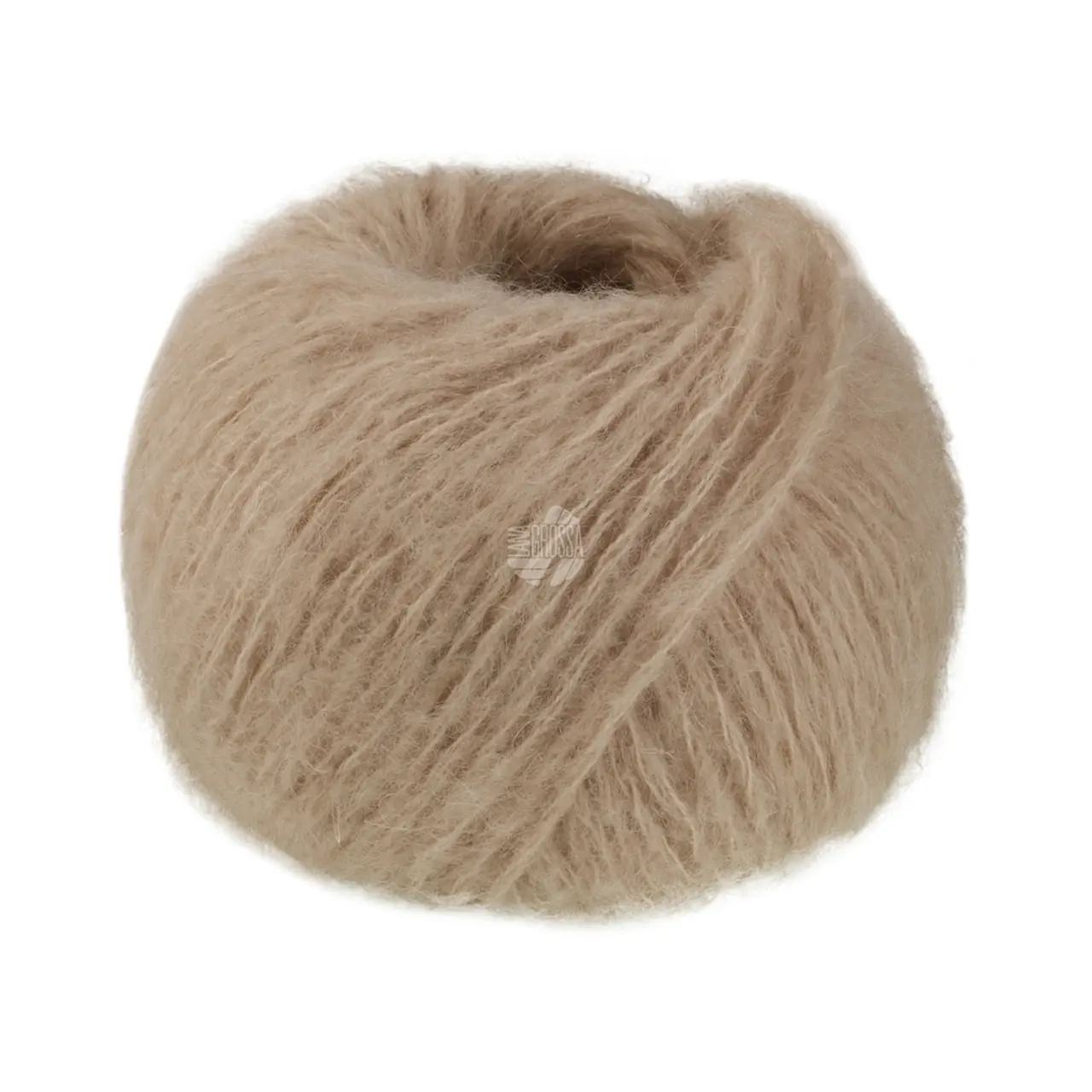 Mohair Di Gio 8 Beige von Lana Grossa. Locker verzwirntes Garn aus superfeinen Merinofasern und Superkid Mohair