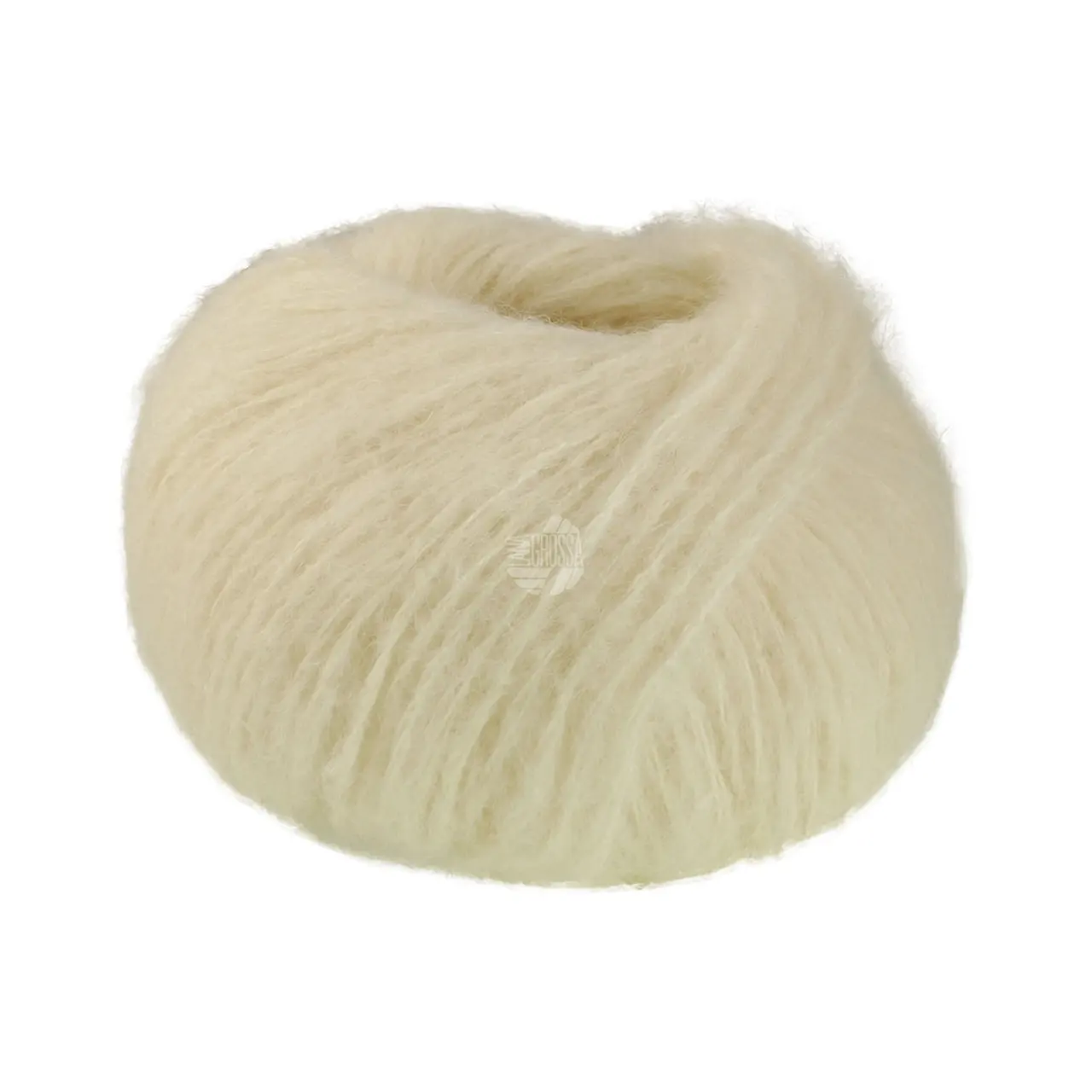 Mohair Di Gio 9 Rohweiß von Lana Grossa. Locker verzwirntes Garn aus superfeinen Merinofasern und Superkid Mohair